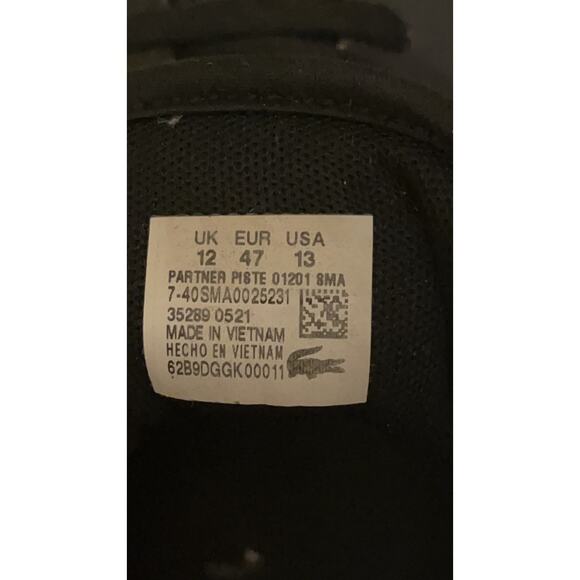 Lacoste Partner PISTE 7-40 SMA0025231 Black Size 13 - Picture 10 of 11
